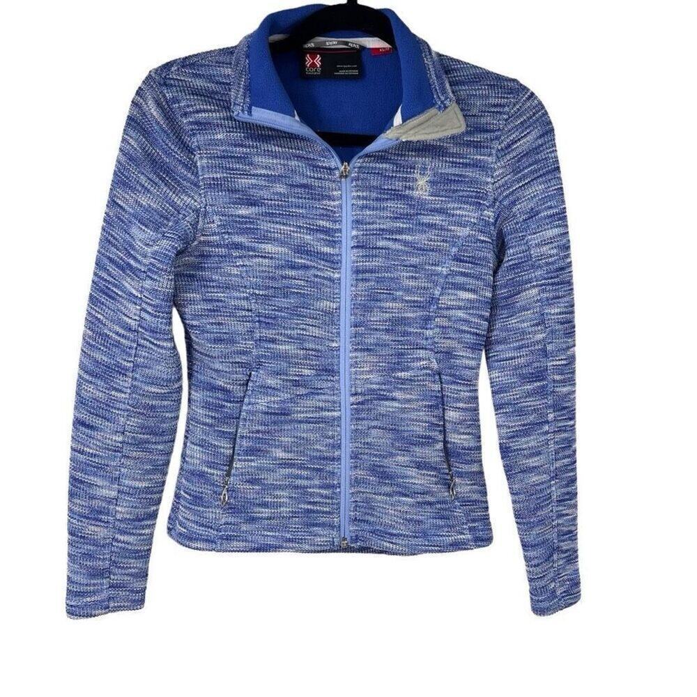 Spyder Purple Space Dye Core Sweater Endure Full Zip Mid Weight Fleece Sz XS